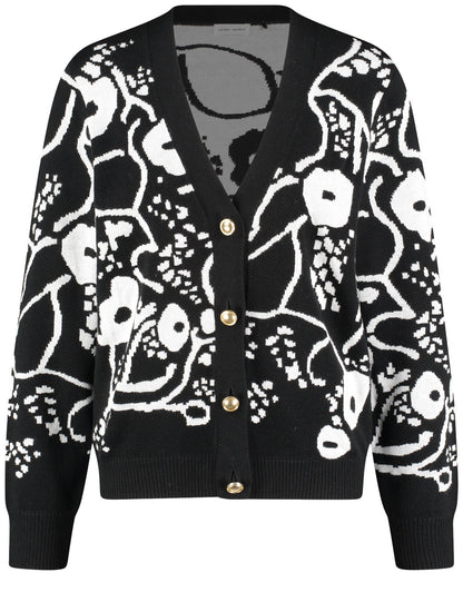 Gerry Weber_Black/Offwhite_Jacket knit_130054-57036_1049_01