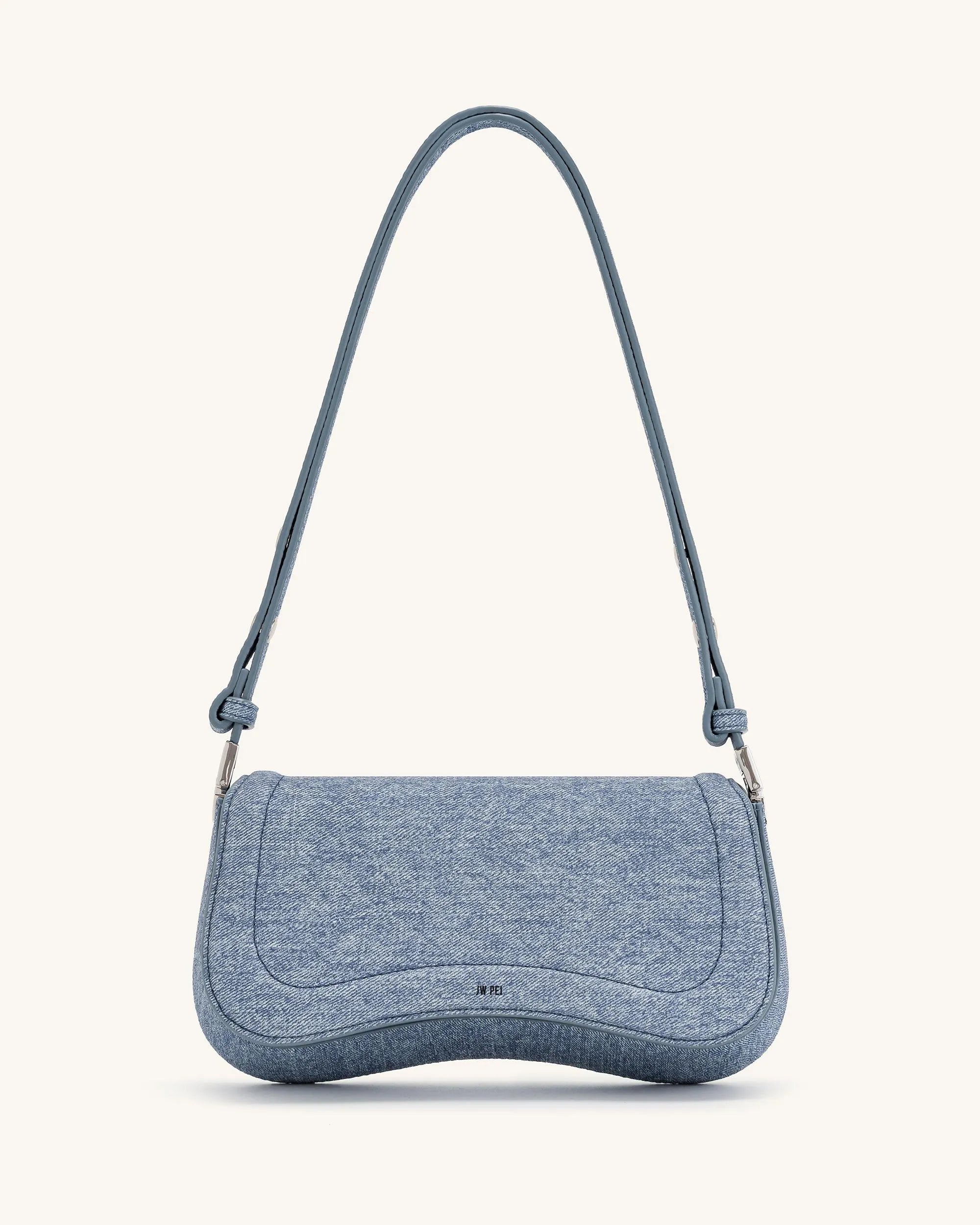 JW PEI_Blue_Joy Embossed Denim Shoulder Bags_1C56-56_Blue_01