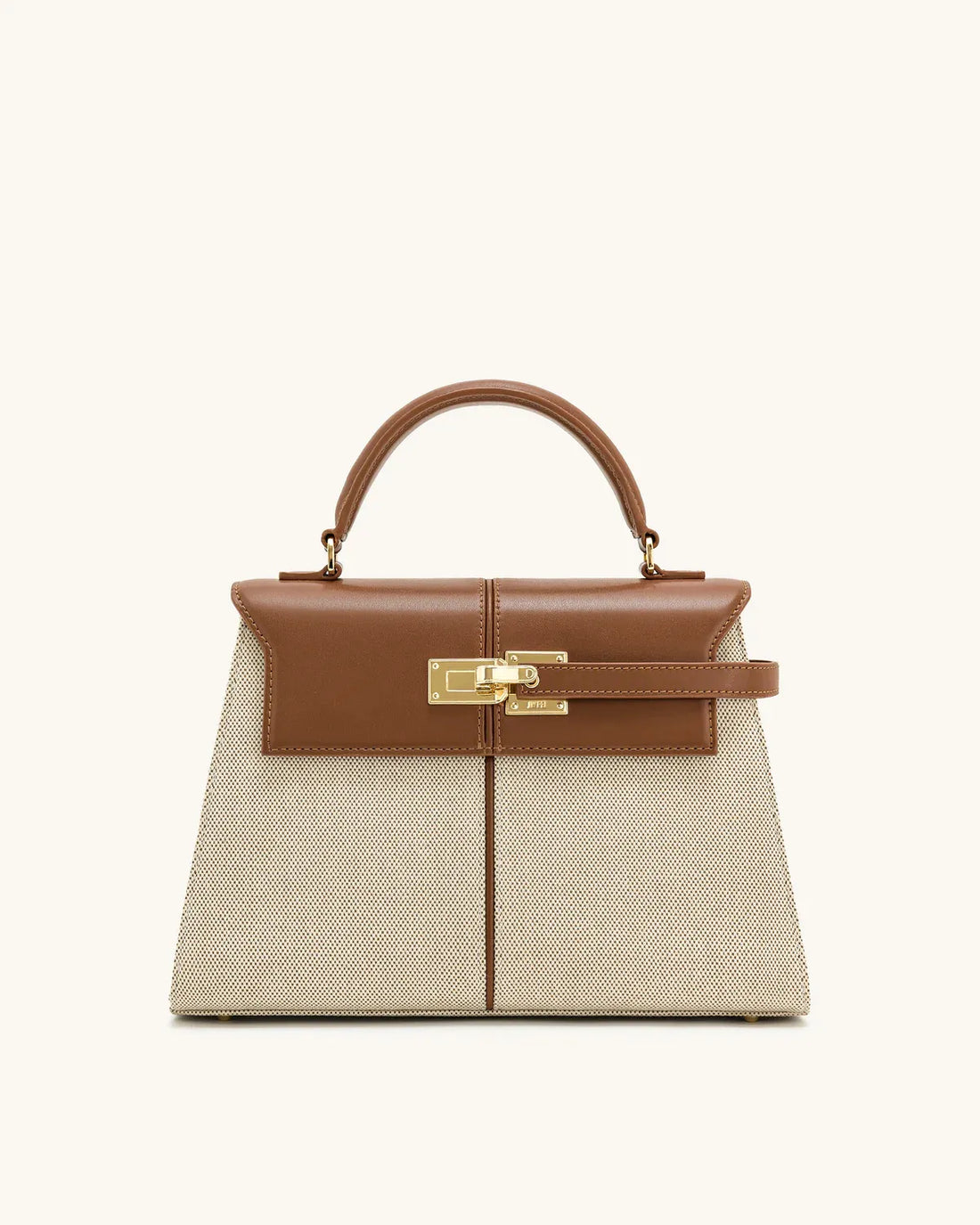 JW PEI_Brown Canvas_Elise Large Top Handle Bag - Brown Canvas_2T85_240_01