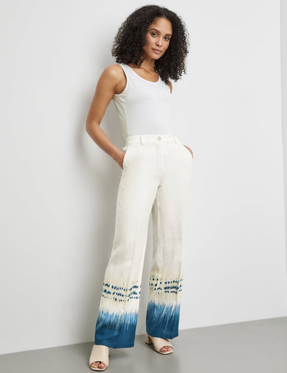 Linen Trousers With A Patterned Hem_320042-31287_3088_03