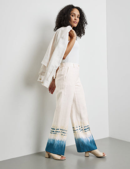 Linen Trousers With A Patterned Hem_320042-31287_3088_05