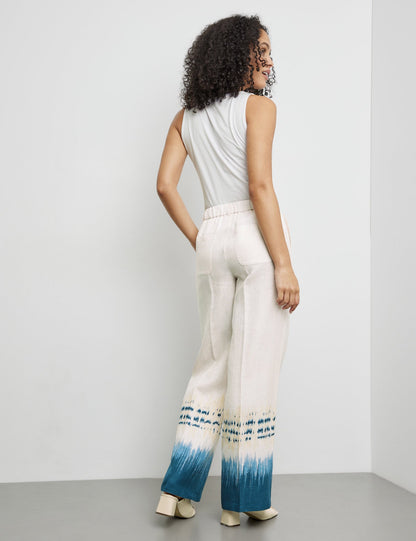 Linen Trousers With A Patterned Hem_320042-31287_3088_06