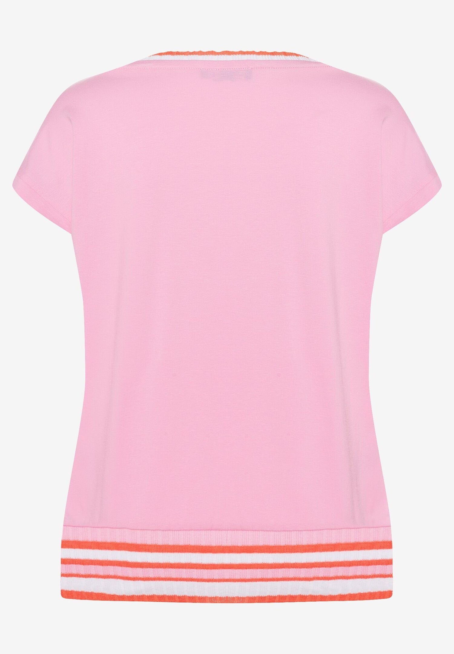 Pink T-Shirt With Knitted Cuffs_41020058_0827_04