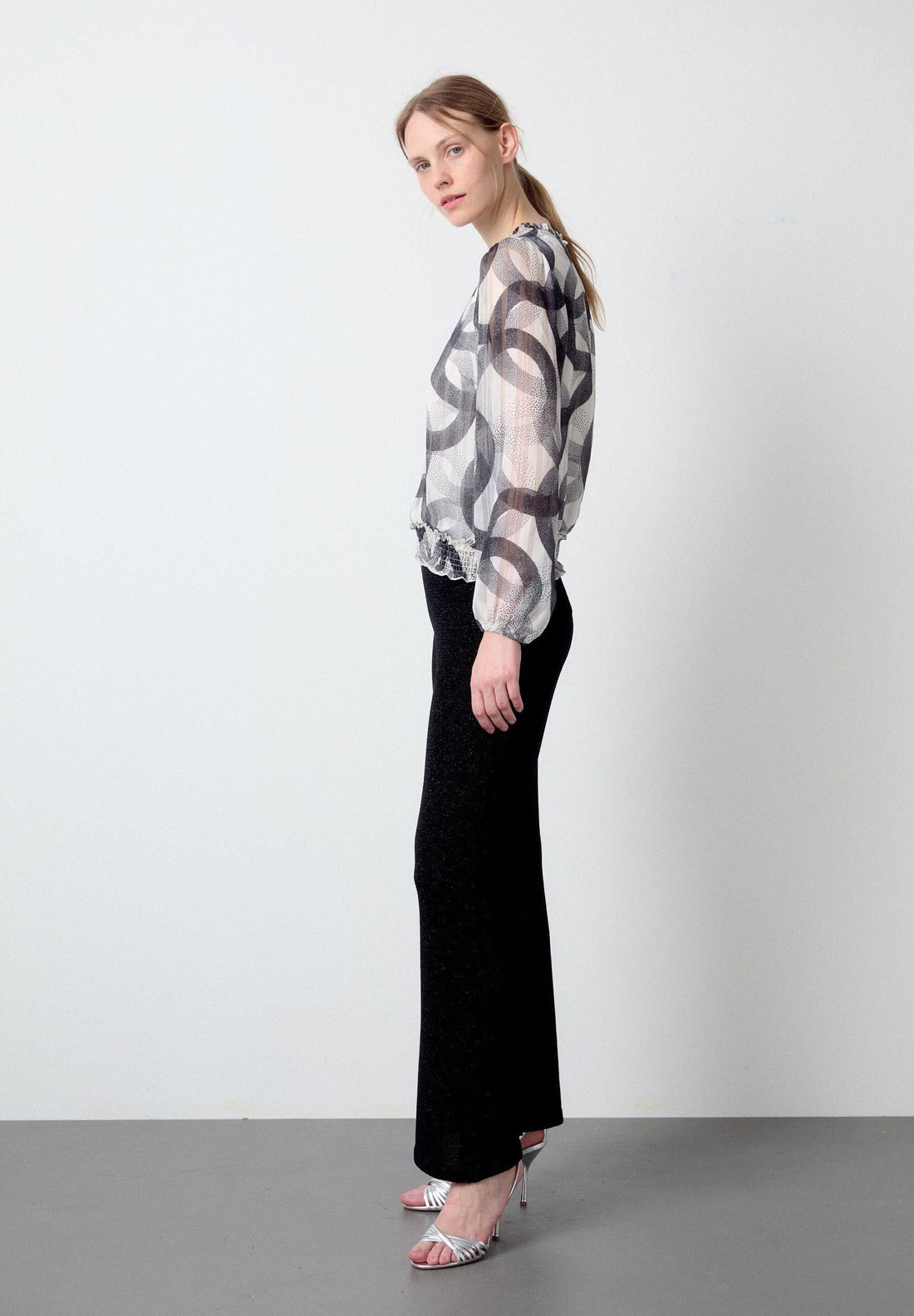 More &amp;  More_Printed Blouse with Shiny Stripes_41652083_2031_02