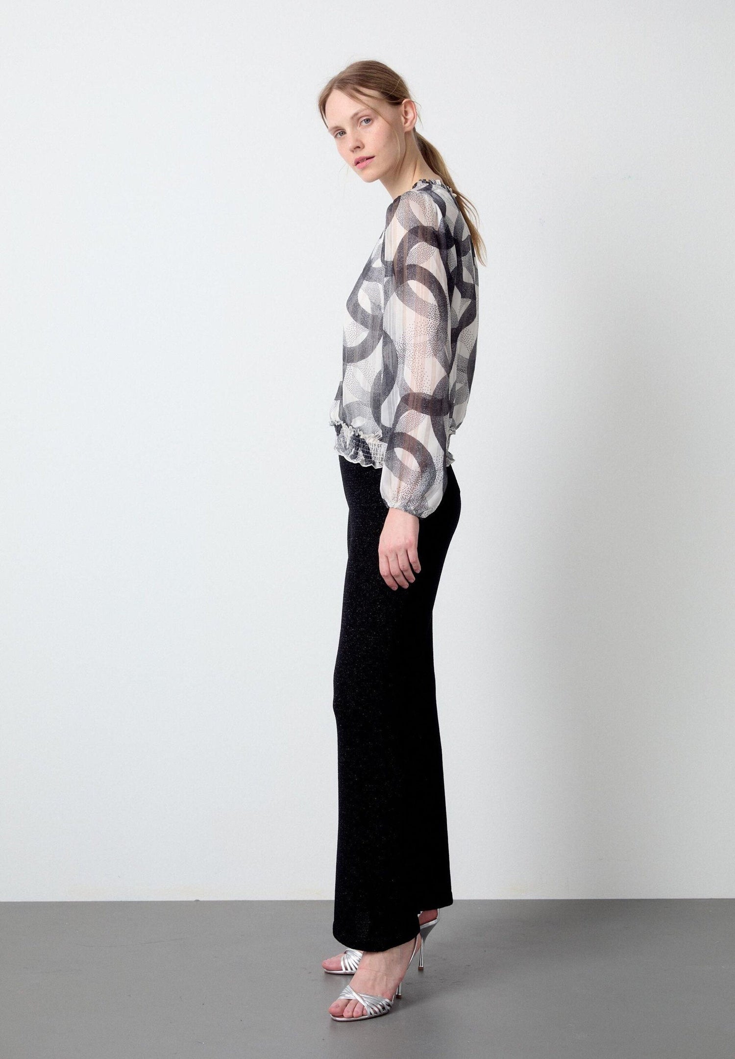 More &amp;  More_Printed Blouse with Shiny Stripes_41652083_2031_02