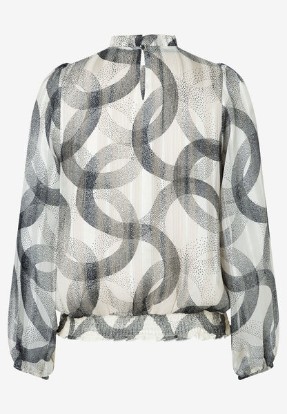 More &amp;  More_Printed Blouse with Shiny Stripes_41652083_2031_04