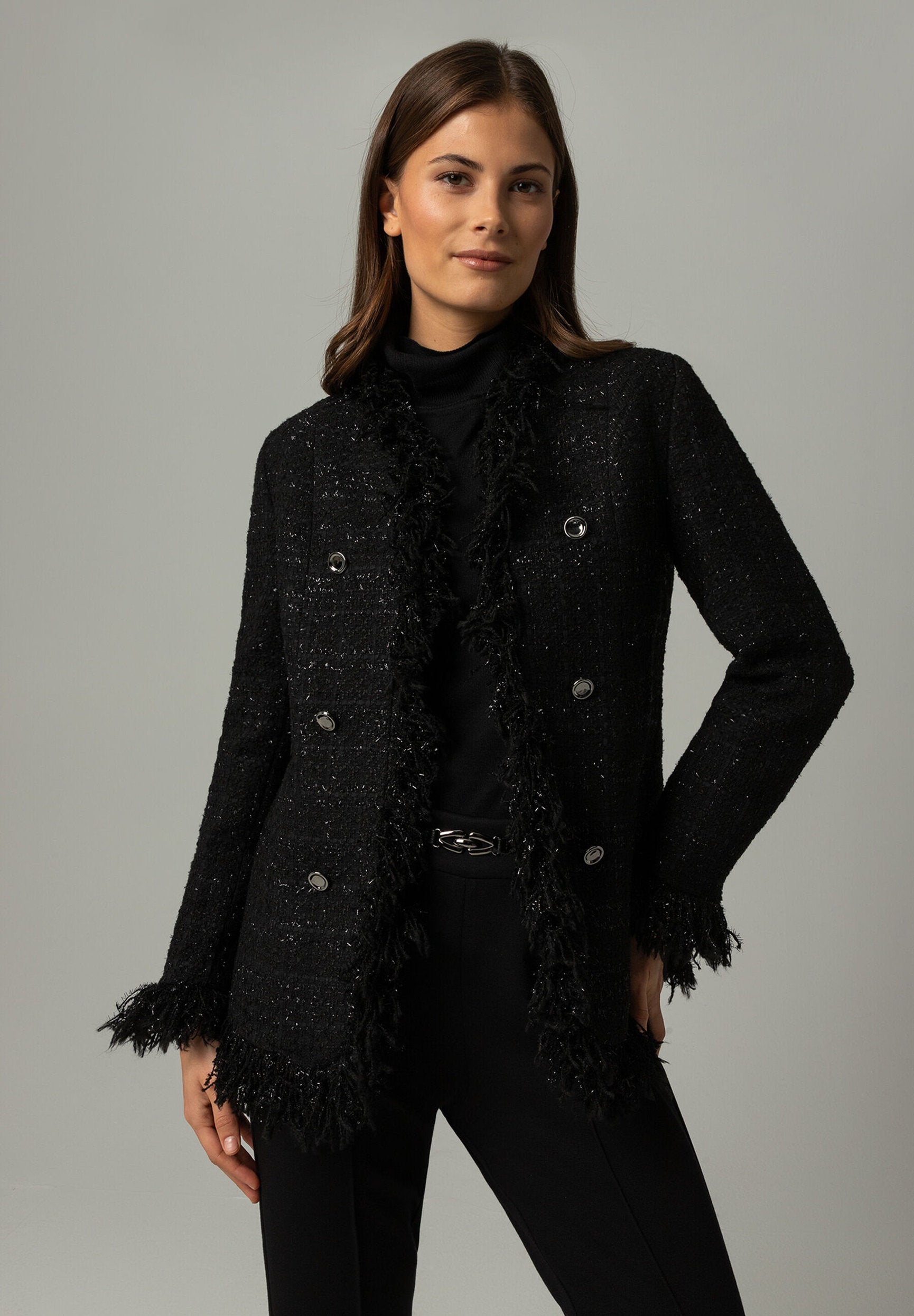 More &amp;  More_Black BouclŽ Blazer_41656080_0790_01