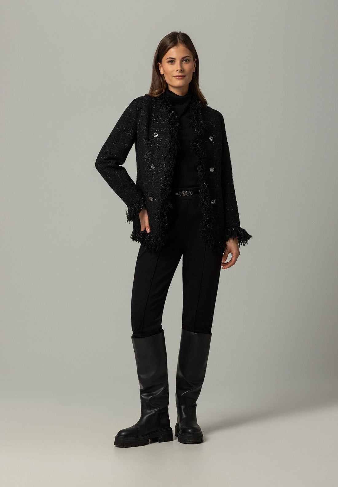 More &amp;  More_Black BouclŽ Blazer_41656080_0790_02