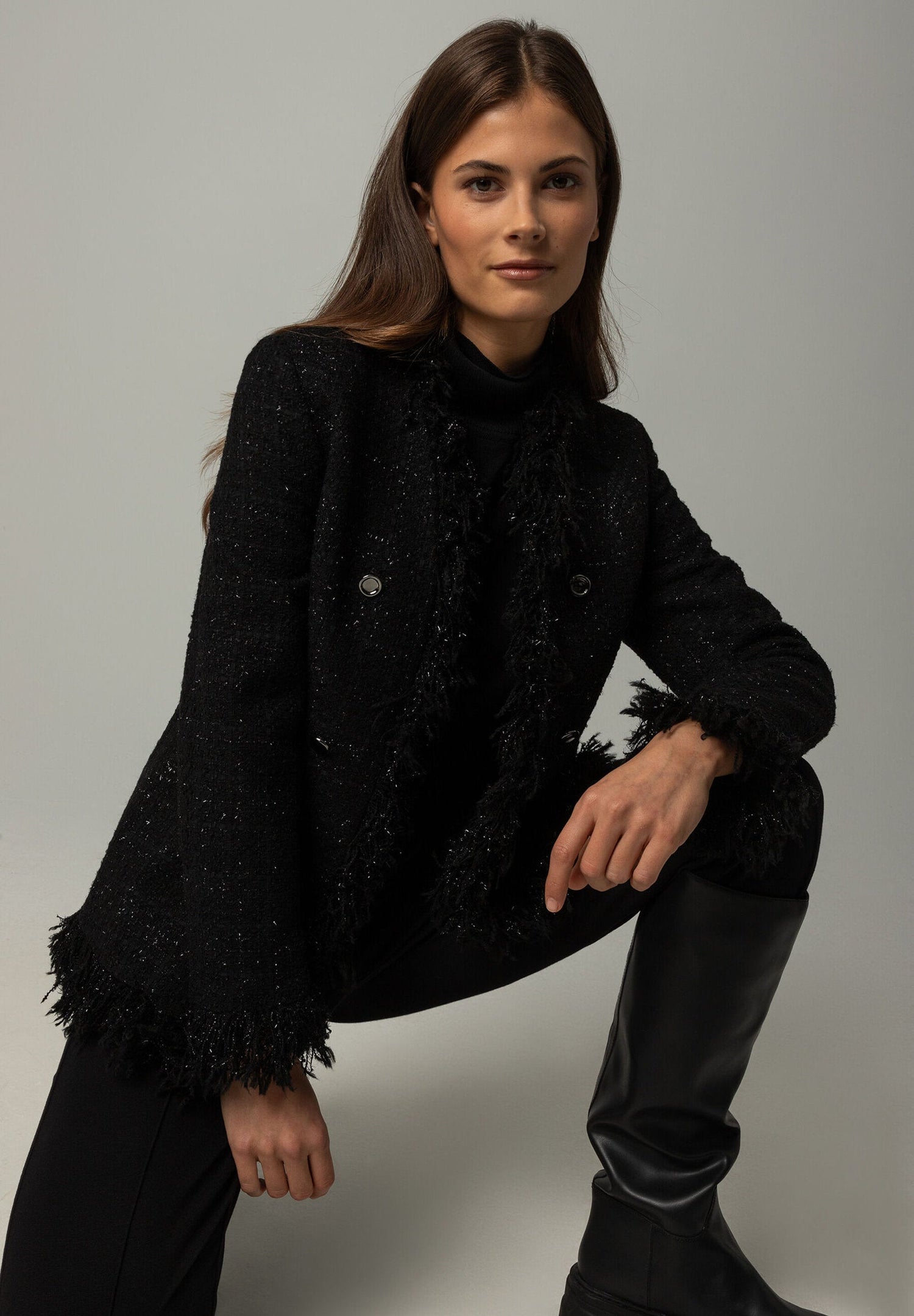 More &amp;  More_Black BouclŽ Blazer_41656080_0790_03