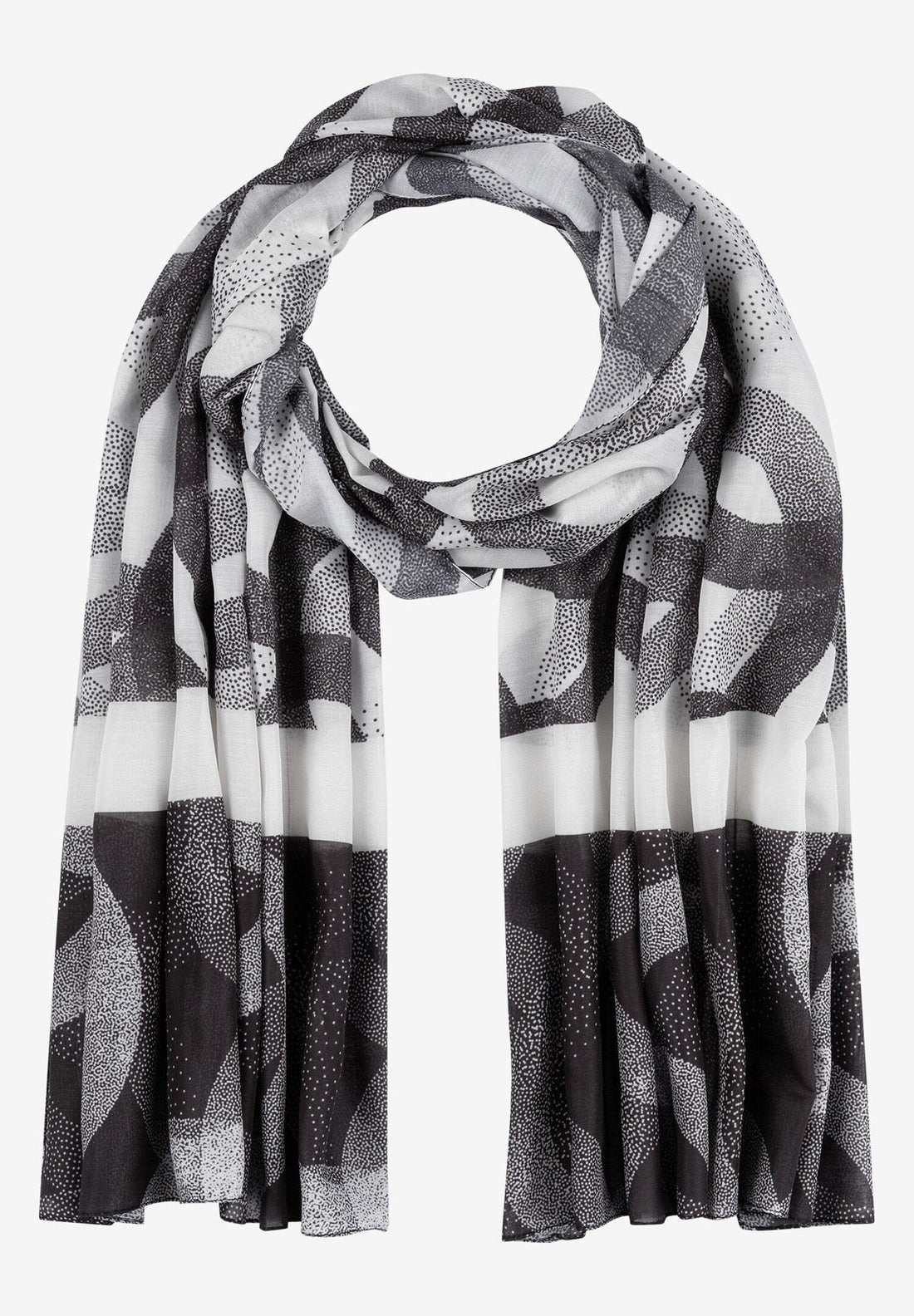 More &amp;  More_Ecru Print Scarf_41659080_2031_01