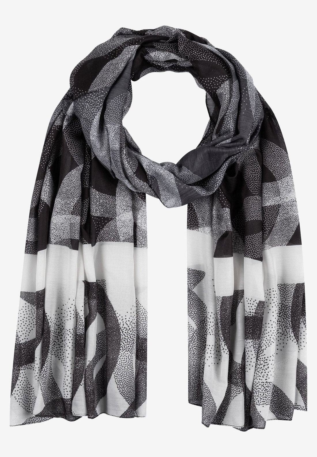 More &amp;  More_Black Print Scarf_41659080_2790_01
