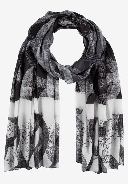 More &amp;  More_Black Print Scarf_41659080_2790_01