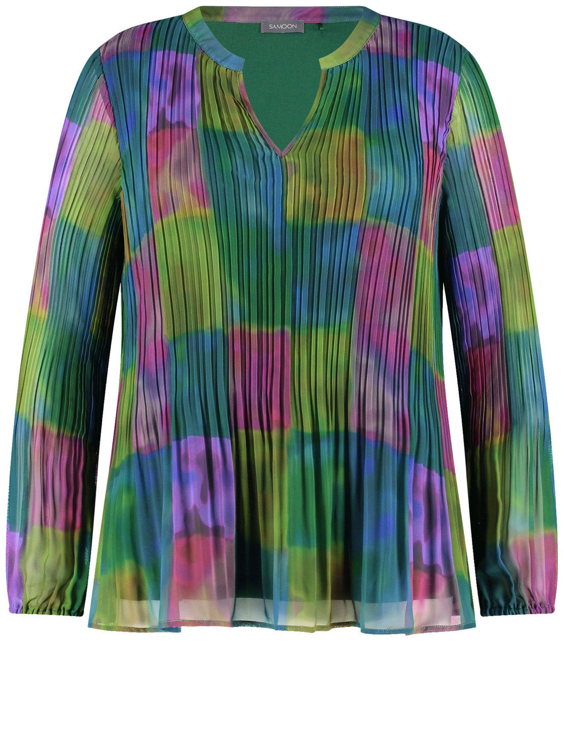 Gerry Weber_Dark Green patterned_Blouse 1/1 sleeve_460020-84018_5762_01
