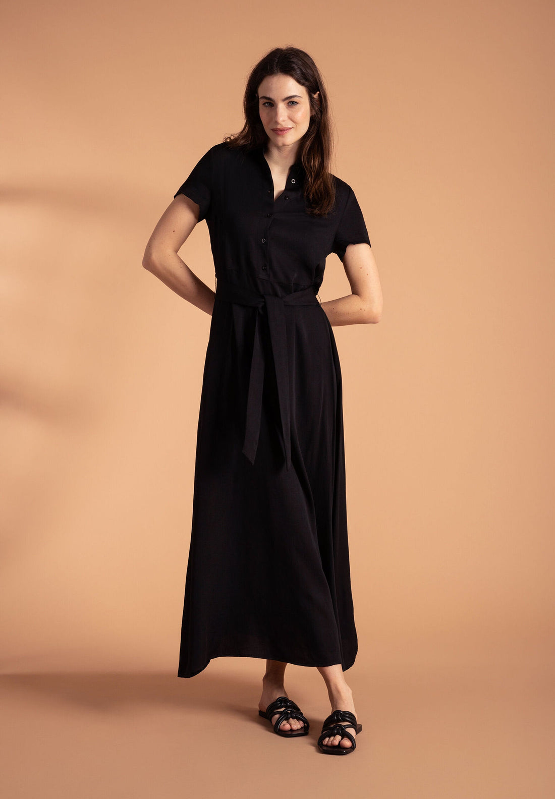 More &amp;  More_Black Long Shirt Dress_51023055_0790_01