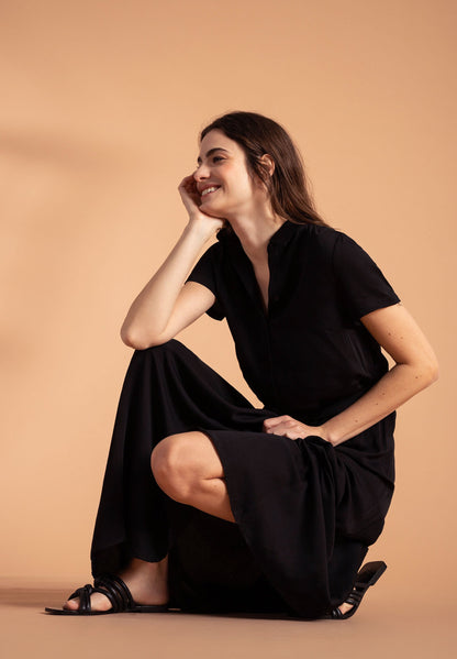 More &amp;  More_Black Long Shirt Dress_51023055_0790_03