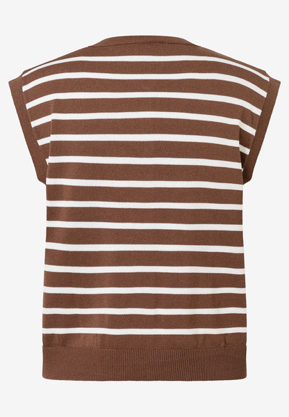More &amp; More_Knit Stripes Sweet Toffee Offwhite_Knit Vest with Stripes_51071201_2262_08