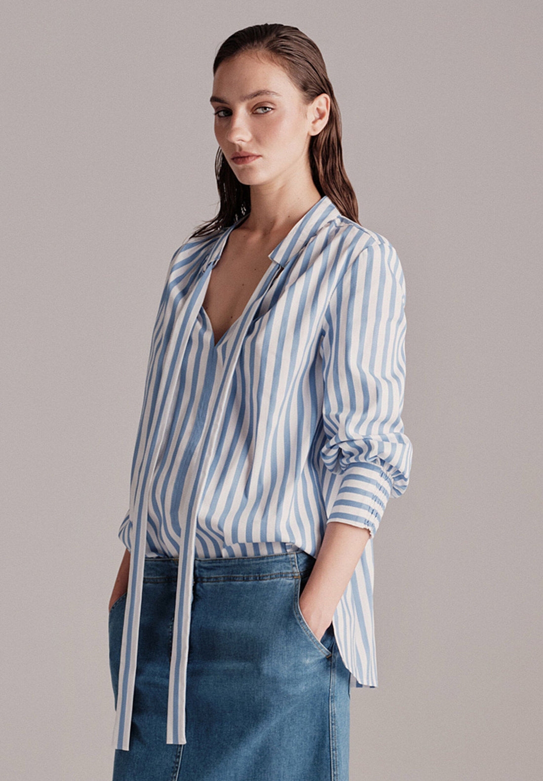 More &amp;  More_Striped Blouse_51312073_2315_01