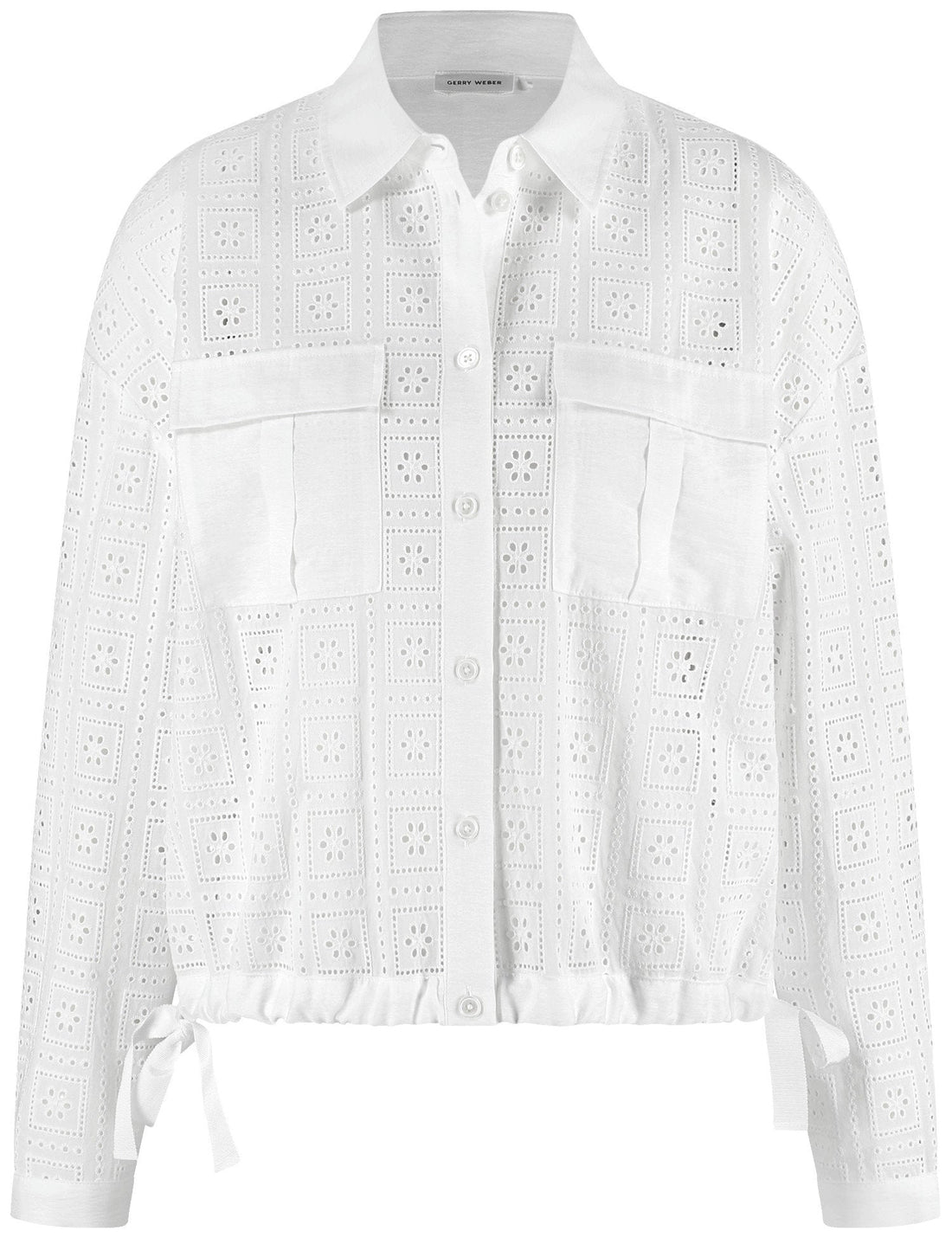 Gerry Weber_Sophisticated Blouse with Floral Perforated Lace_560113-31494_99600_01