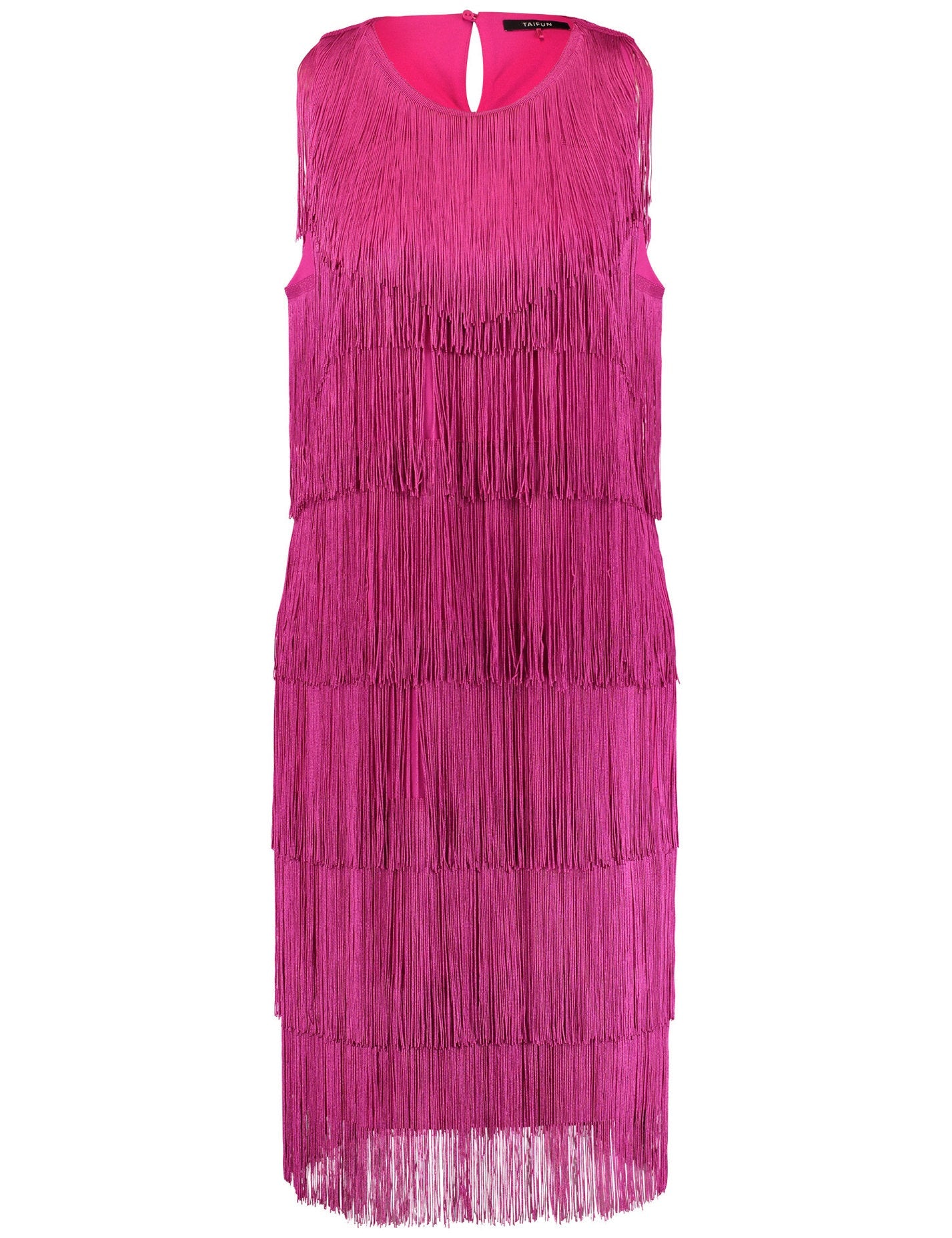 Sleeveless Dress With Fringing_580339-11122_3350_07