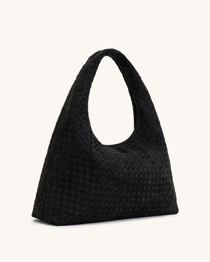 JW PEI_Black_Iaura Faux Suede Woven Shoulder Bag_5S286-1_Black_03