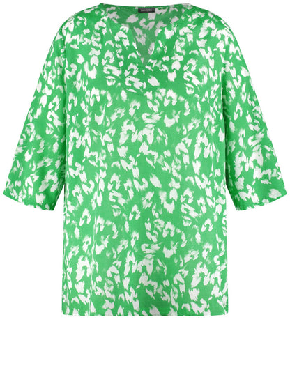 Samoon_Cotton Voile Tunic with 3/4-Length Sleeves_660649-21139_5752_05