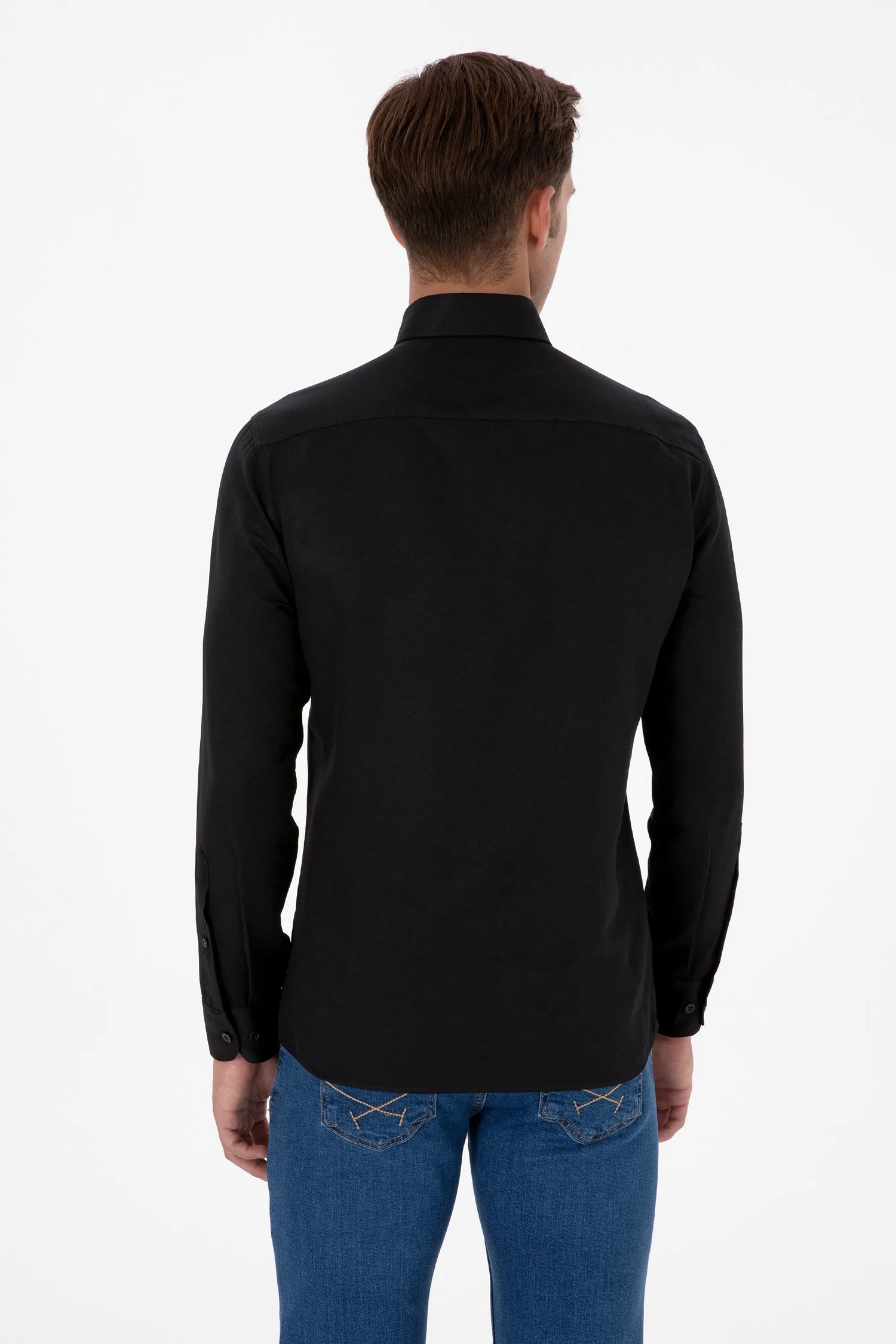 U.S. Polo Assn._Black_Woven Shirt Basic_G081GL0040 2225582_VR046_03