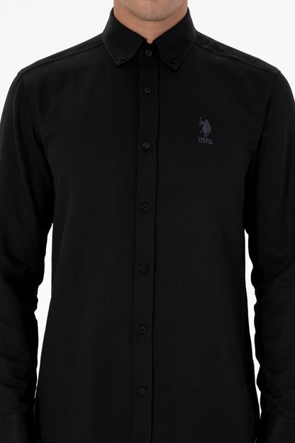 U.S. Polo Assn._Black_Woven Shirt Basic_G081GL0040 2225582_VR046_04