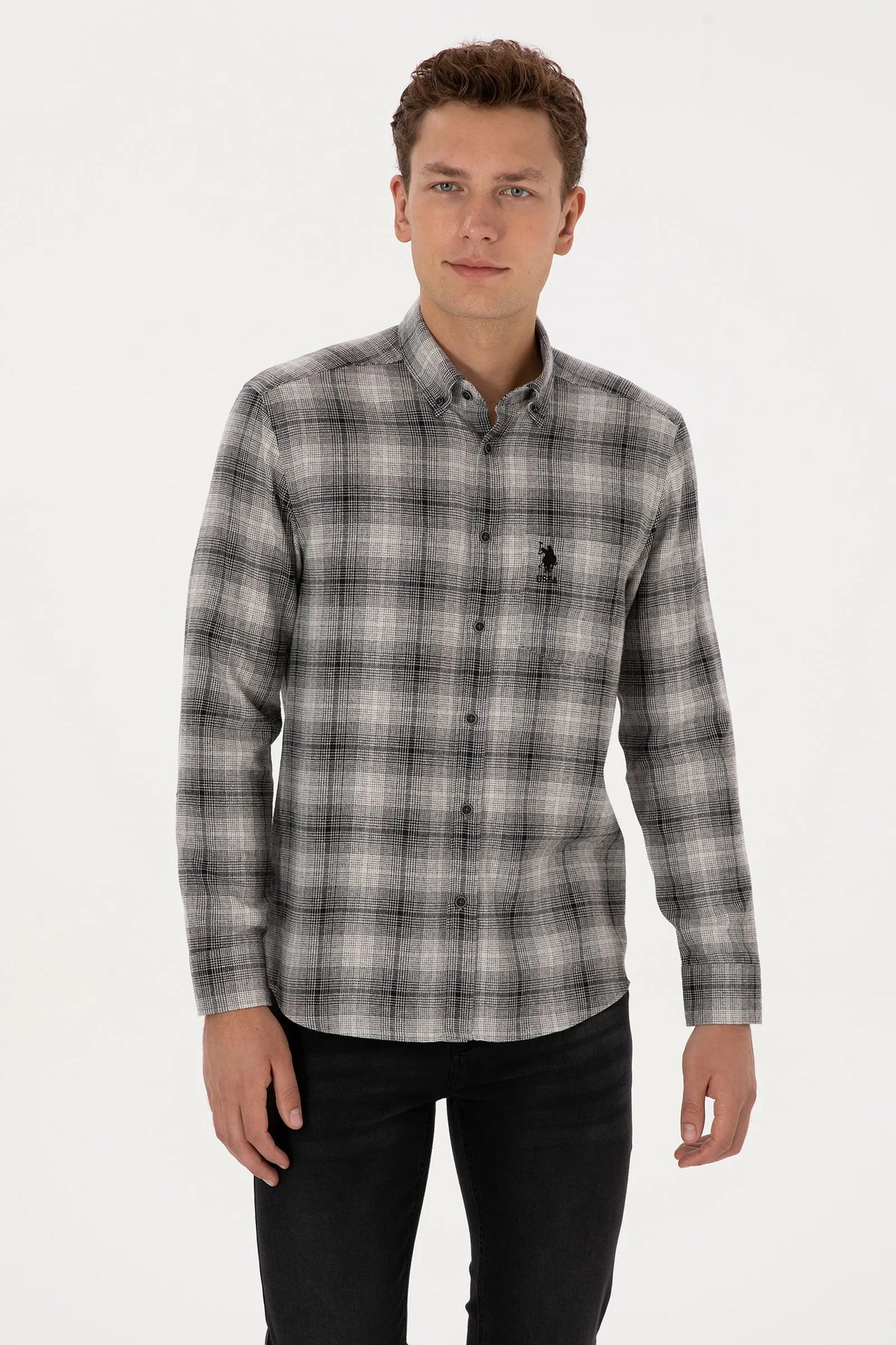 U.S. Polo Assn._Black_Woven Shirt_G081GL0040 2236483_VR046_01