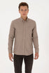 U.S. Polo Assn._Camel_Woven Shirt_G081GL0040 2332993_VR015_01