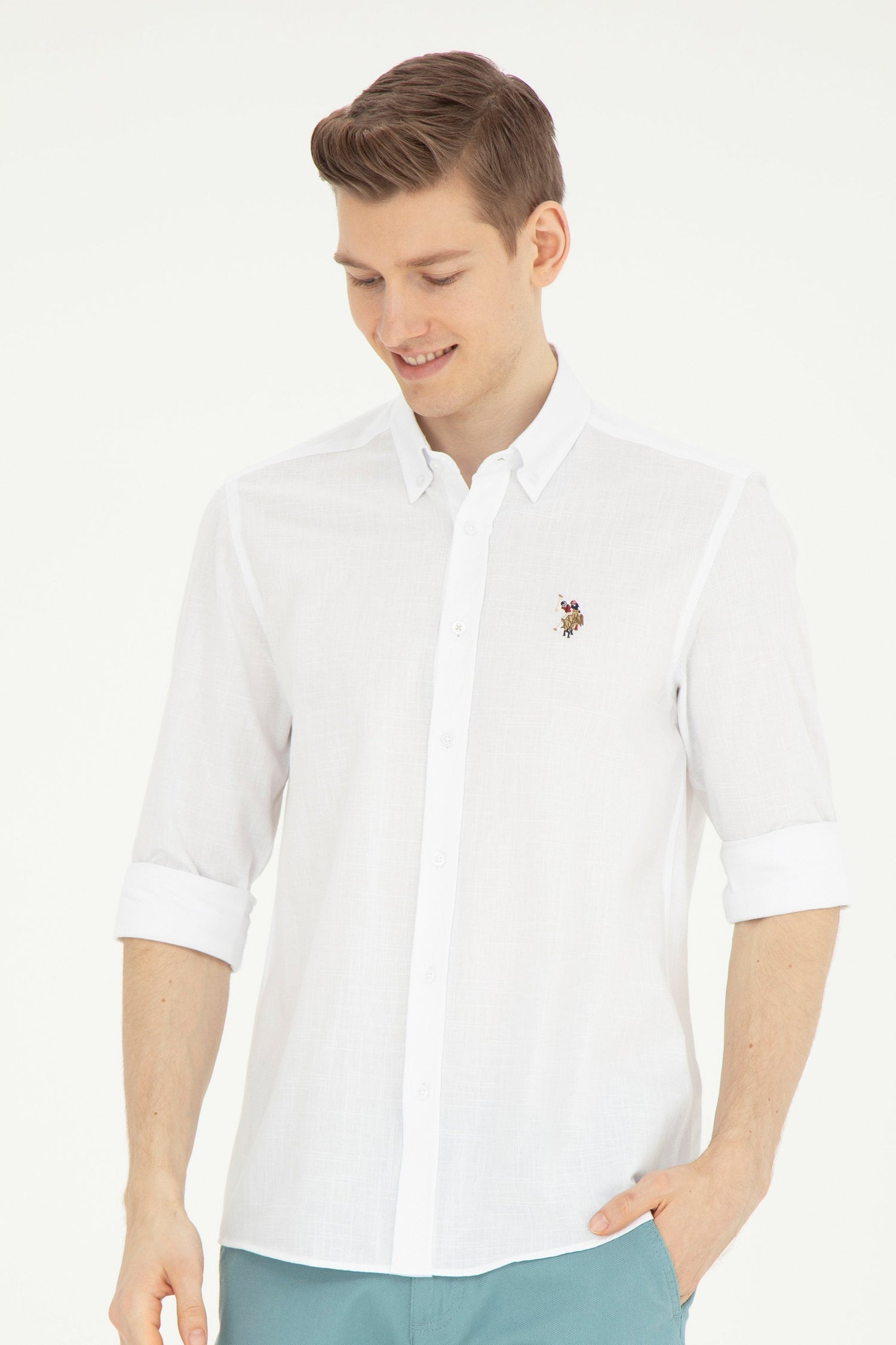Men White Shirt Long Sleeve_G081GL0040 1829583_VR013_02