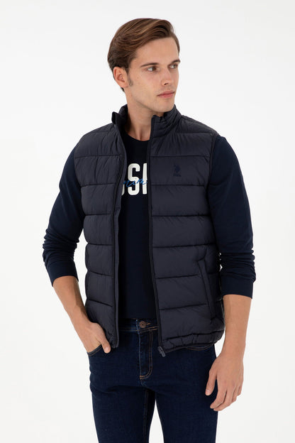 Blue Quilted Puffer Vest_G081GL0100 1946066_VR033_01