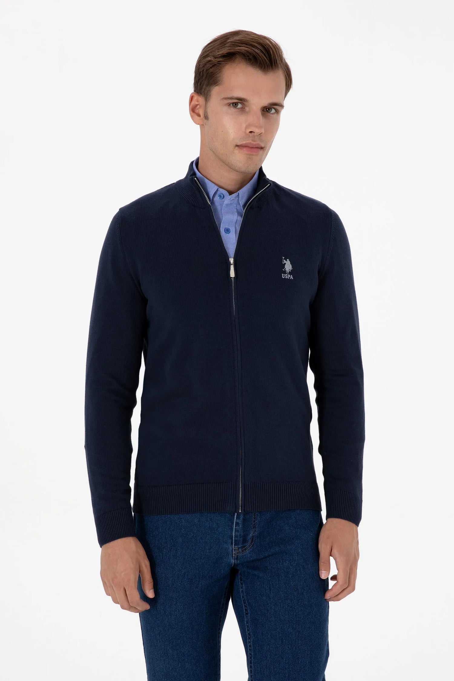 U.S. Polo Assn._Navy Blue_Knitting Cardigan Basic_G081GL0TH0 2226681_VR033_01
