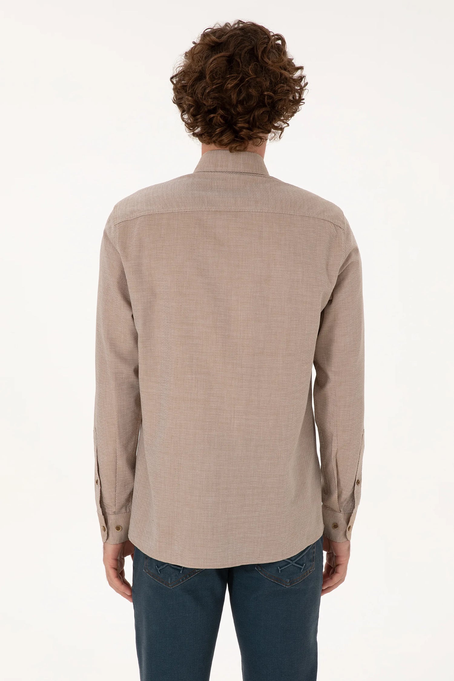 U.S. Polo Assn._Army Green_Woven Shirt Basic_G081SZ0040 2225619_VR027_05