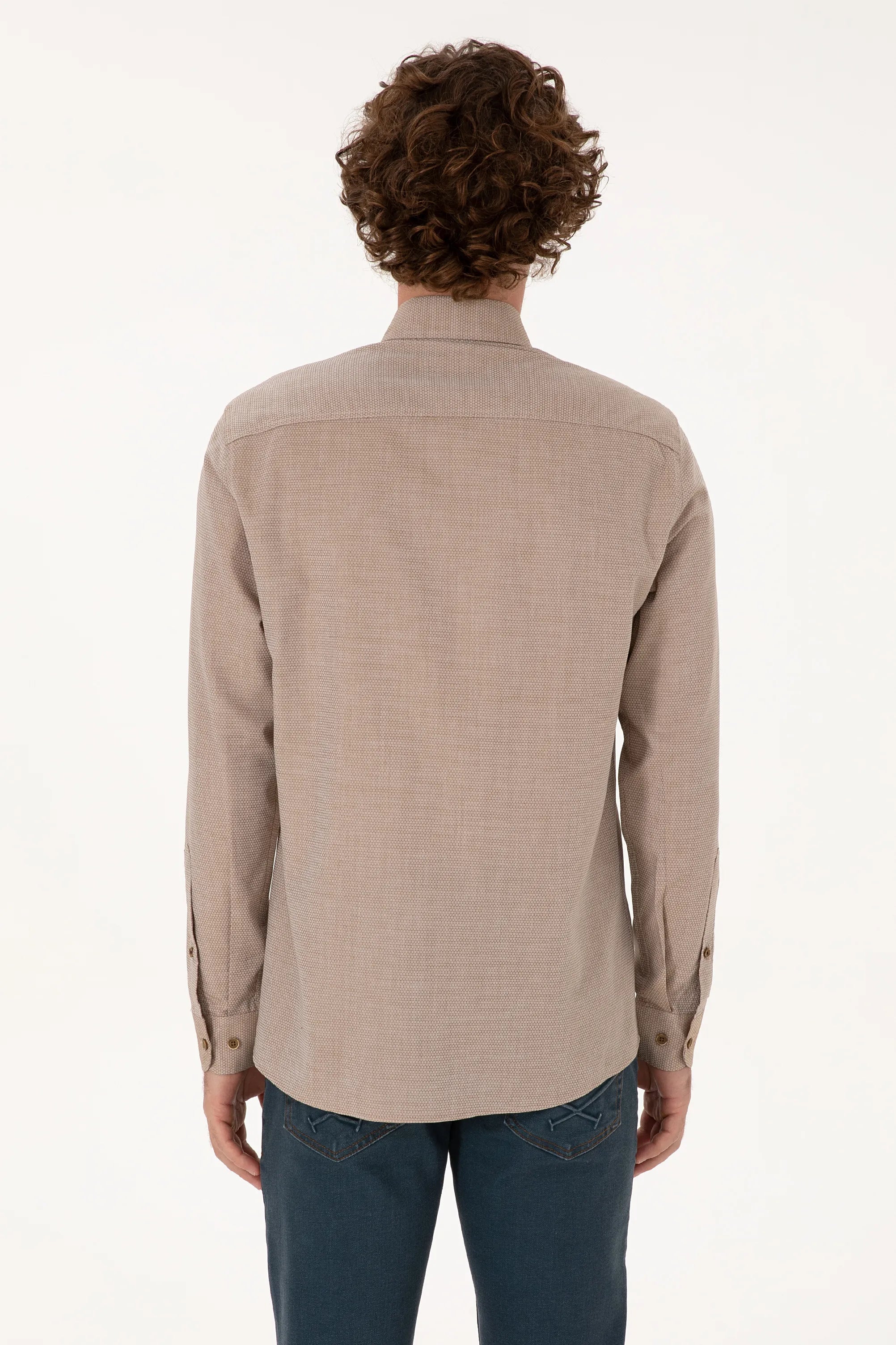 U.S. Polo Assn._Army Green_Woven Shirt Basic_G081SZ0040 2225619_VR027_05