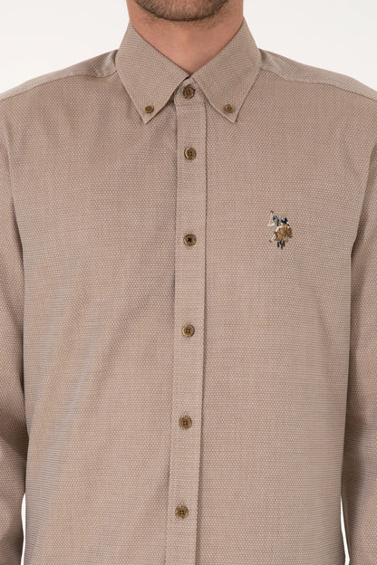 U.S. Polo Assn._Army Green_Woven Shirt Basic_G081SZ0040 2225619_VR027_06