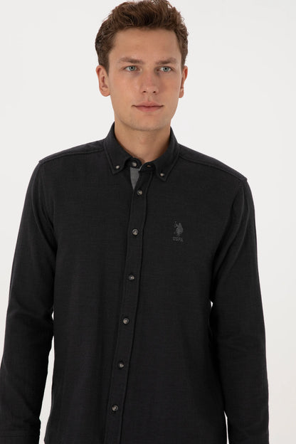 U.S. Polo Assn._Black_Woven Shirt_G081SZ0040 2235759_VR046_02