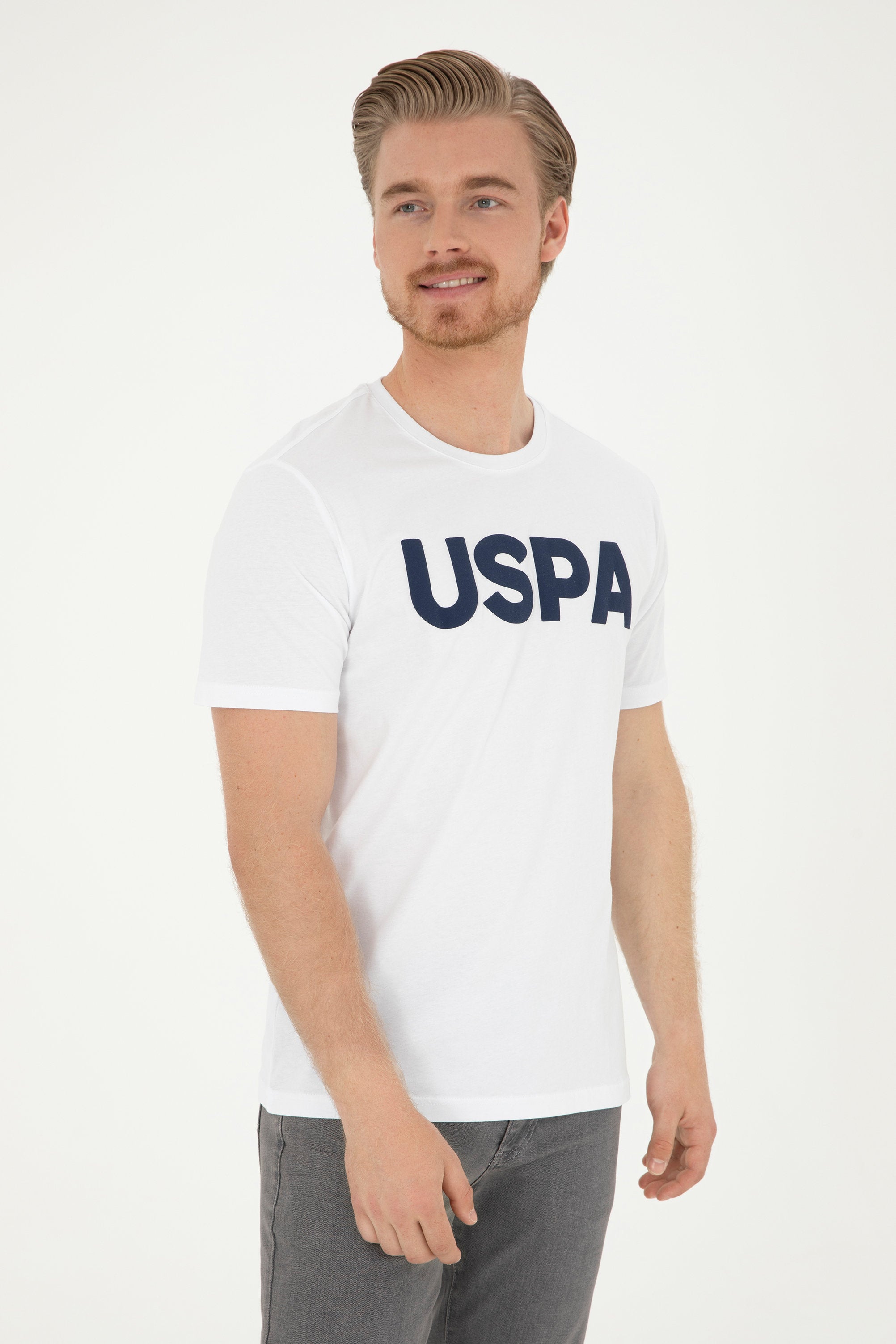 White T-Shirt With USPA Logo_G081SZ0110 1795459_VR013_03