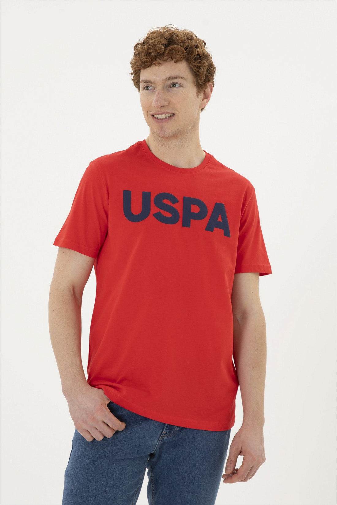Round Neck T-Shirt With Uspa Logo_G081SZ0110 1795459_VR030_01