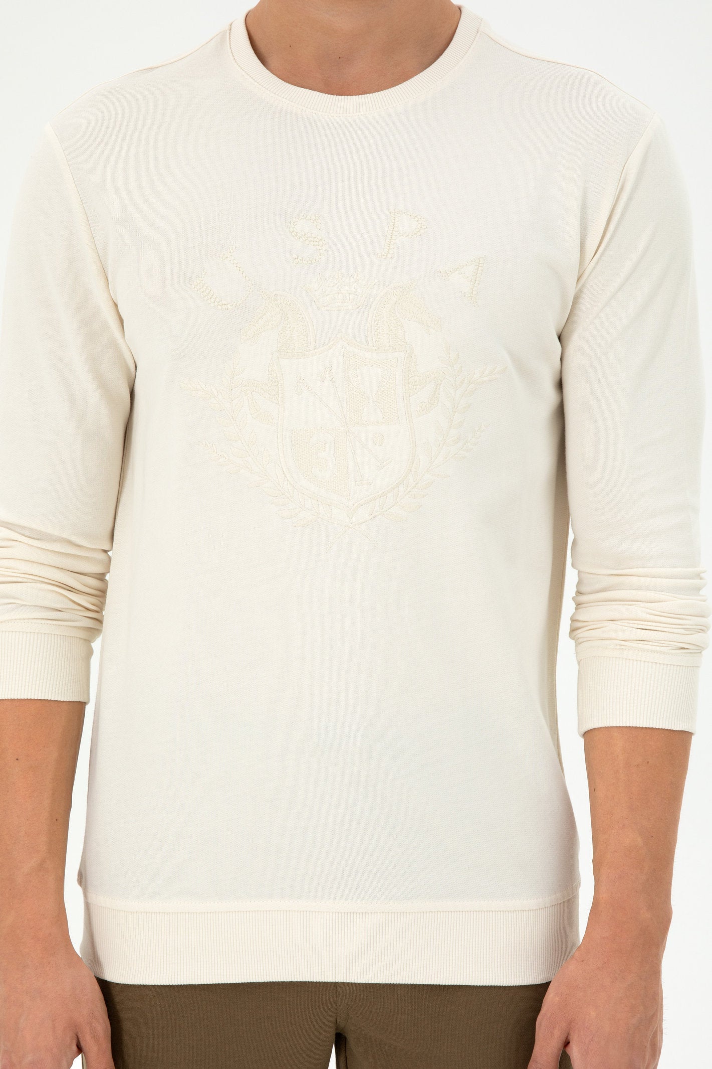 Beige Round Neck Pullover_G081SZ0820 1945650_VR071_06