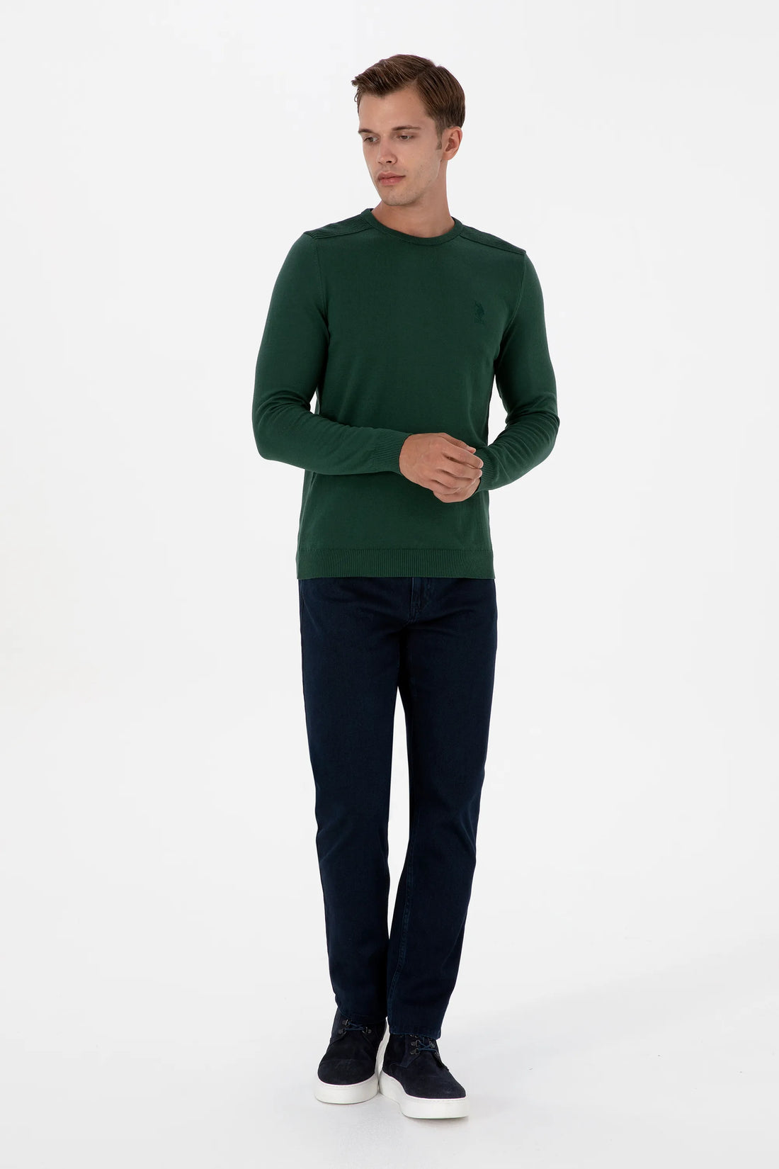 U.S. Polo Assn._Dark Green_Knitting Jumper Basic_G081SZ0TK0 2226959_VR079_02