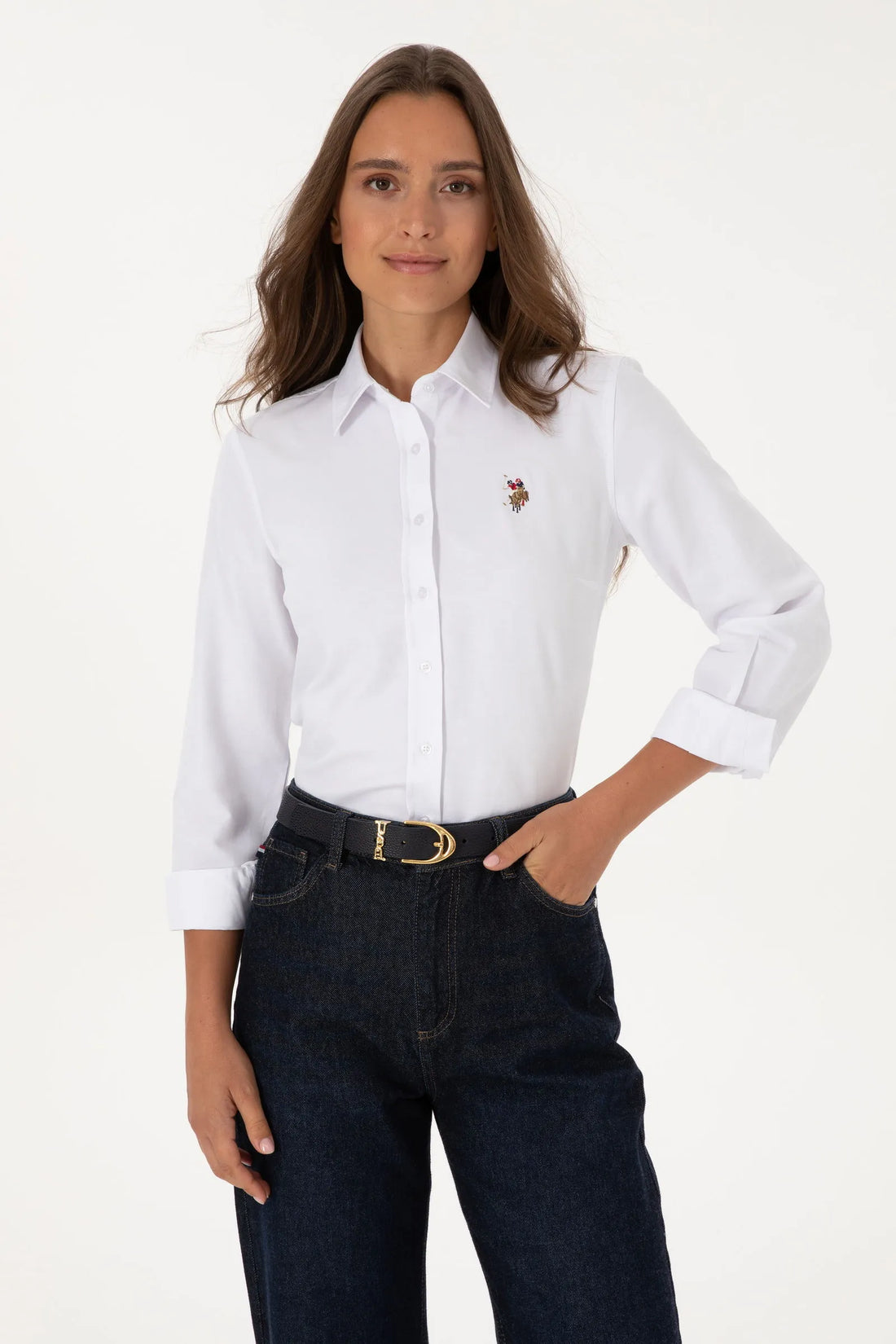 U.S. Polo Assn._White_Woven Shirt Basic_G082GL0040 2230203_VR013_01