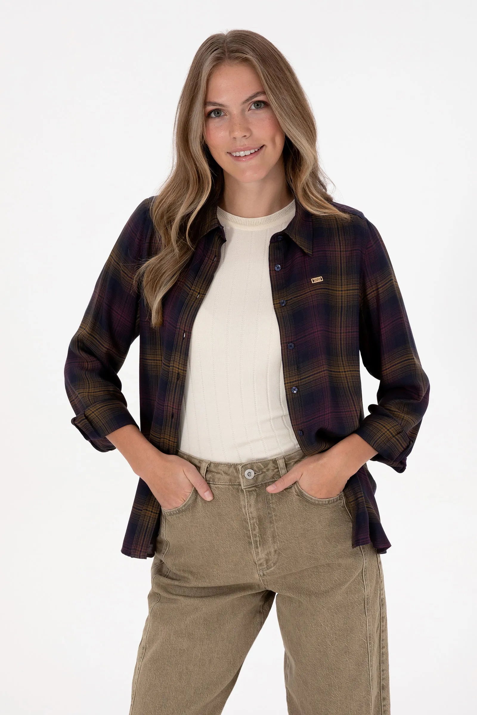 U.S. Polo Assn._Plum_Woven Shirt_G082GL0040 2239958_VR074_01