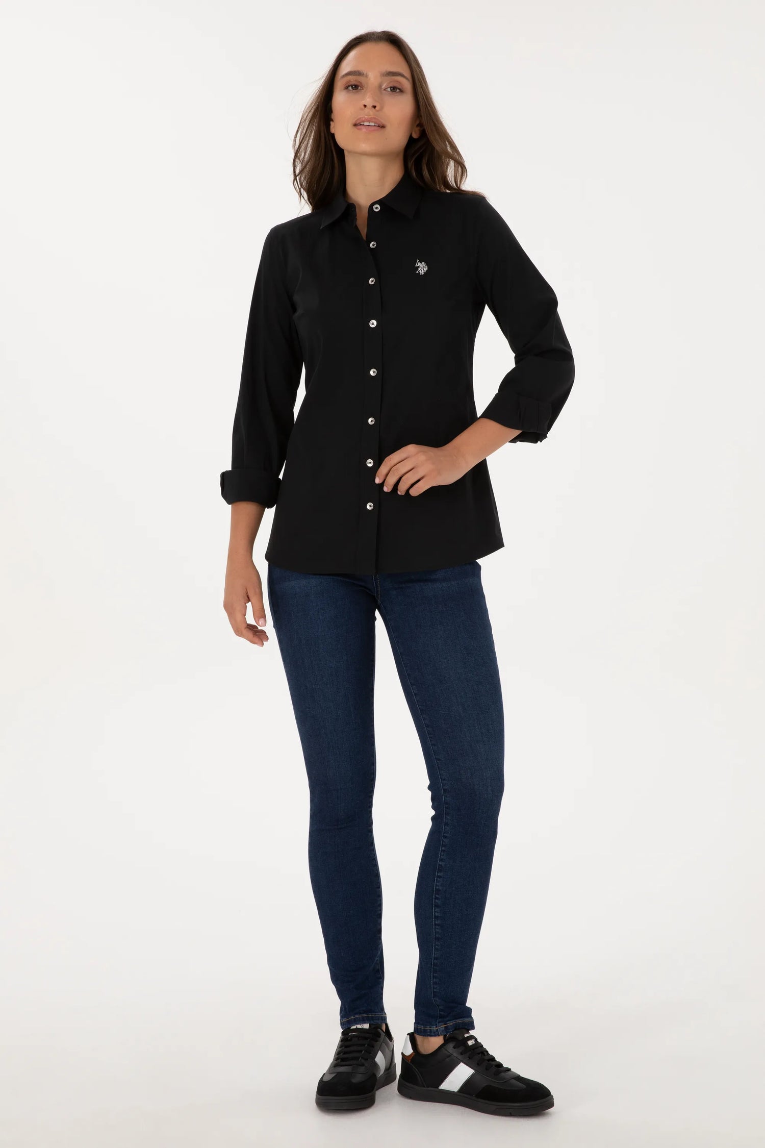 U.S. Polo Assn._Black_Woven Shirt Basic_G082SZ0040 2230190_VR046_04