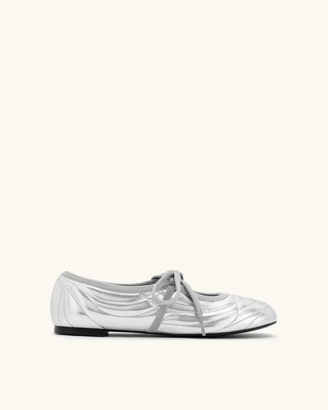 JW PEI_Silver_Erika Topstitching lace-up ballet Flats- Silver_JF30619-9_81_01