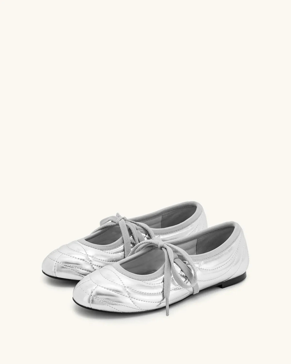 JW PEI_Silver_Erika Topstitching lace-up ballet Flats- Silver_JF30619-9_81_03