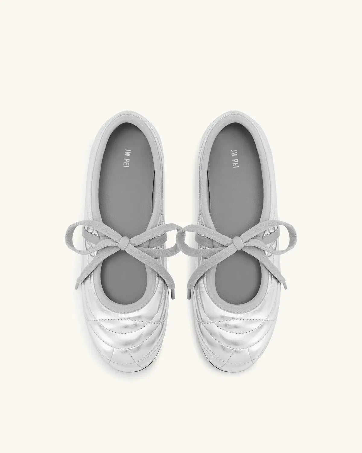 JW PEI_Silver_Erika Topstitching lace-up ballet Flats- Silver_JF30619-9_81_04