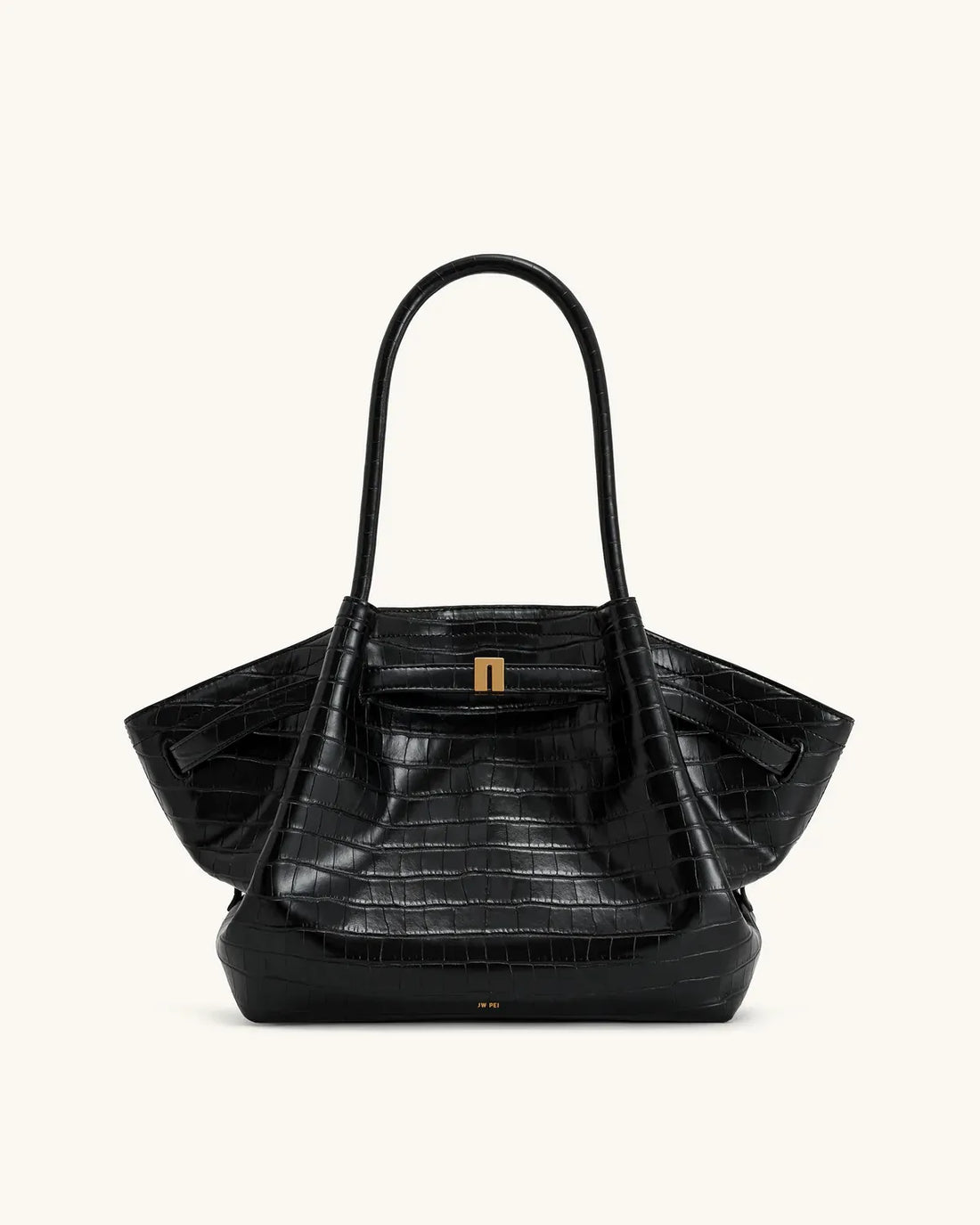 JW PEI_Black Croc_Hana Medium Tote Bag_JH306B04_4_01