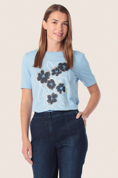 Gerry Weber Blue Sky Women Printed T-Shirt SKU: N61701_125 Image 01