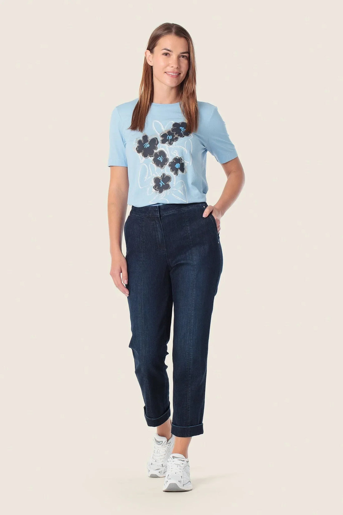 Gerry Weber Blue Sky Women Printed T-Shirt SKU: N61701_125 Image 05