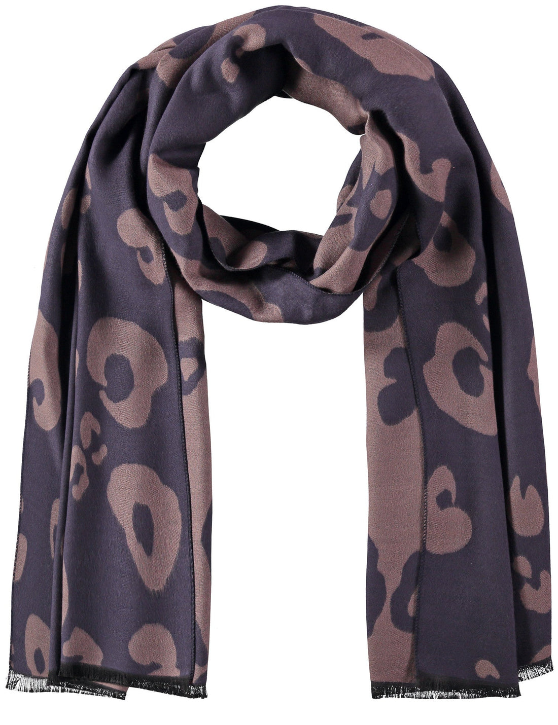 Dark Blue Animal Print Scarf